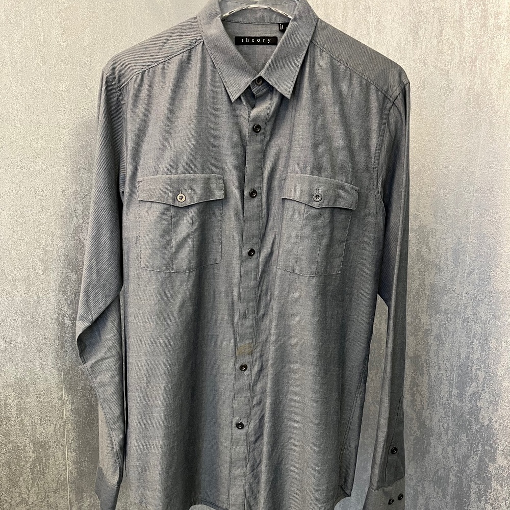 Theory Butyon Down Shirt Med